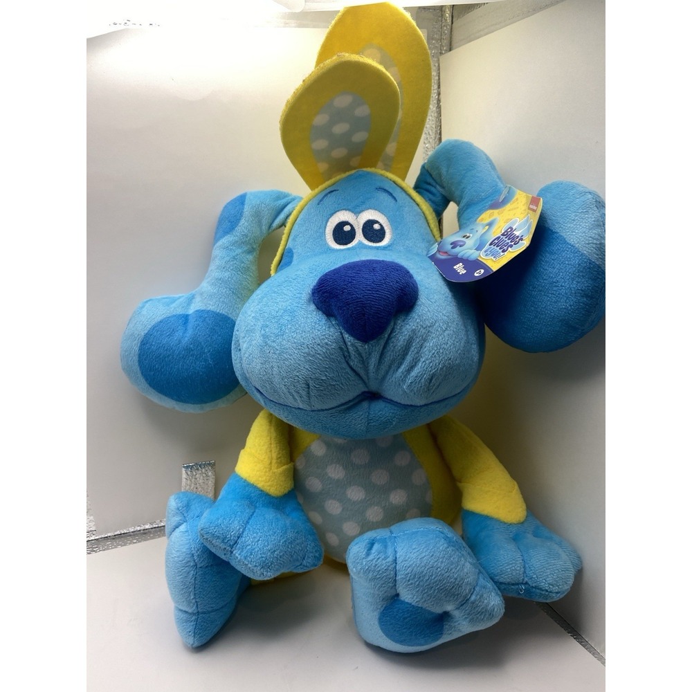 Blue's Clues Blue Dog Plush Stuffed Animal Washable Blue/Yellow 2022